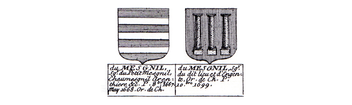 Armes de la famille du Mesgnil dans l'Armorial de Champagne
