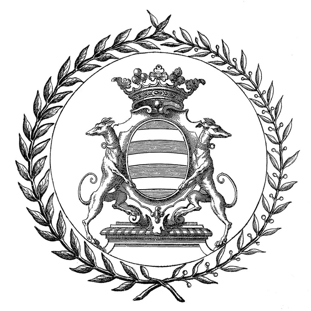 Ex-libris aux armes de la famille du Mesgnil d'Engente